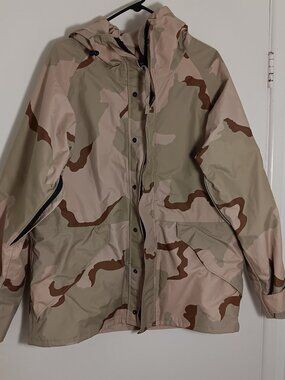 Tenner US military ECWCS desert camouflage hooded parka jacket large regular
